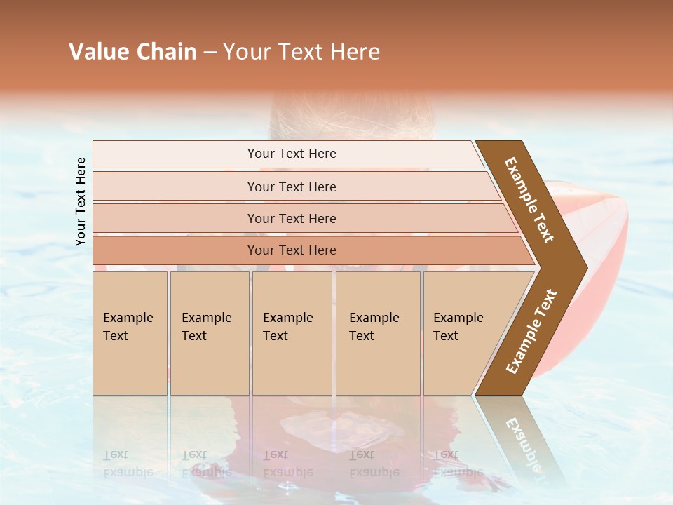 Pool Thumb Up Arm Bands PowerPoint Template