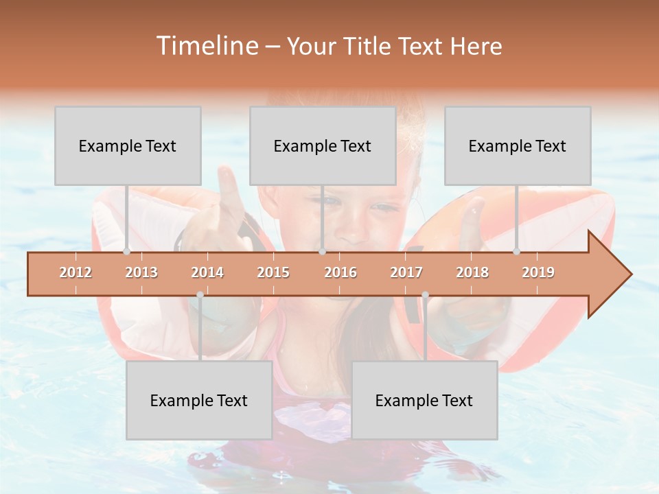 Pool Thumb Up Arm Bands PowerPoint Template