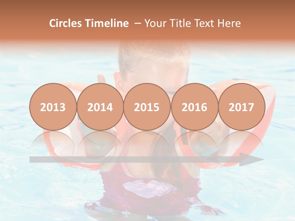 Pool Thumb Up Arm Bands PowerPoint Template