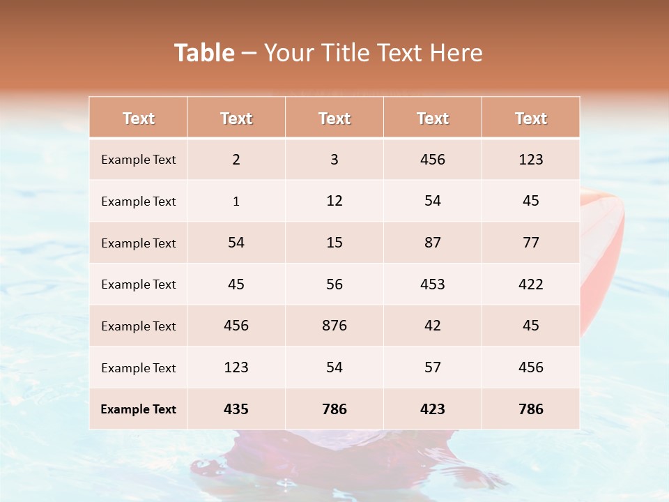 Pool Thumb Up Arm Bands PowerPoint Template
