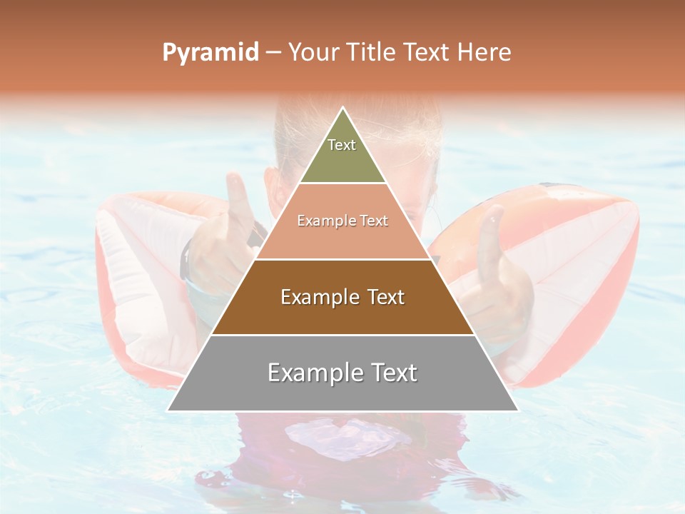 Pool Thumb Up Arm Bands PowerPoint Template