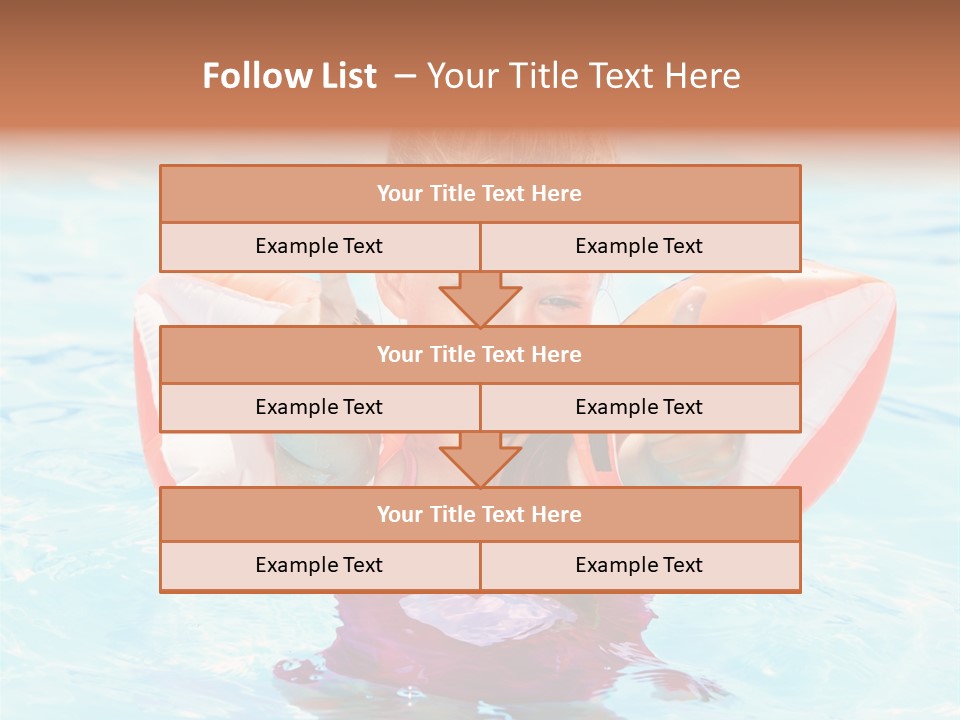 Pool Thumb Up Arm Bands PowerPoint Template