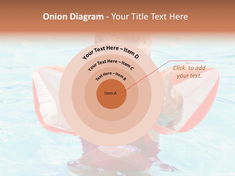 Pool Thumb Up Arm Bands PowerPoint Template