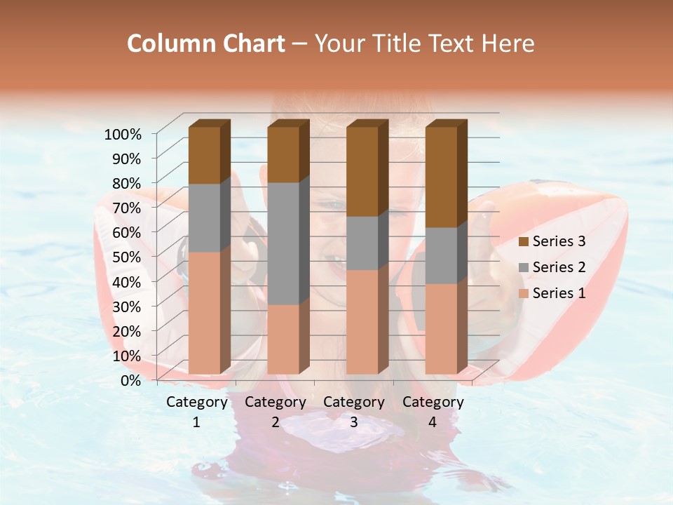 Pool Thumb Up Arm Bands PowerPoint Template