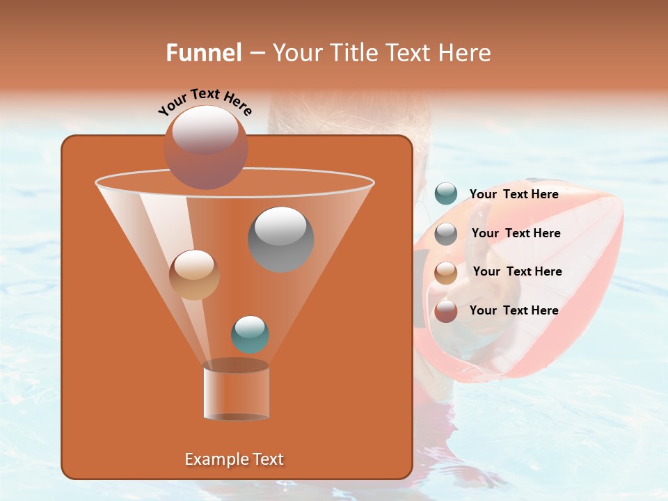 Pool Thumb Up Arm Bands PowerPoint Template