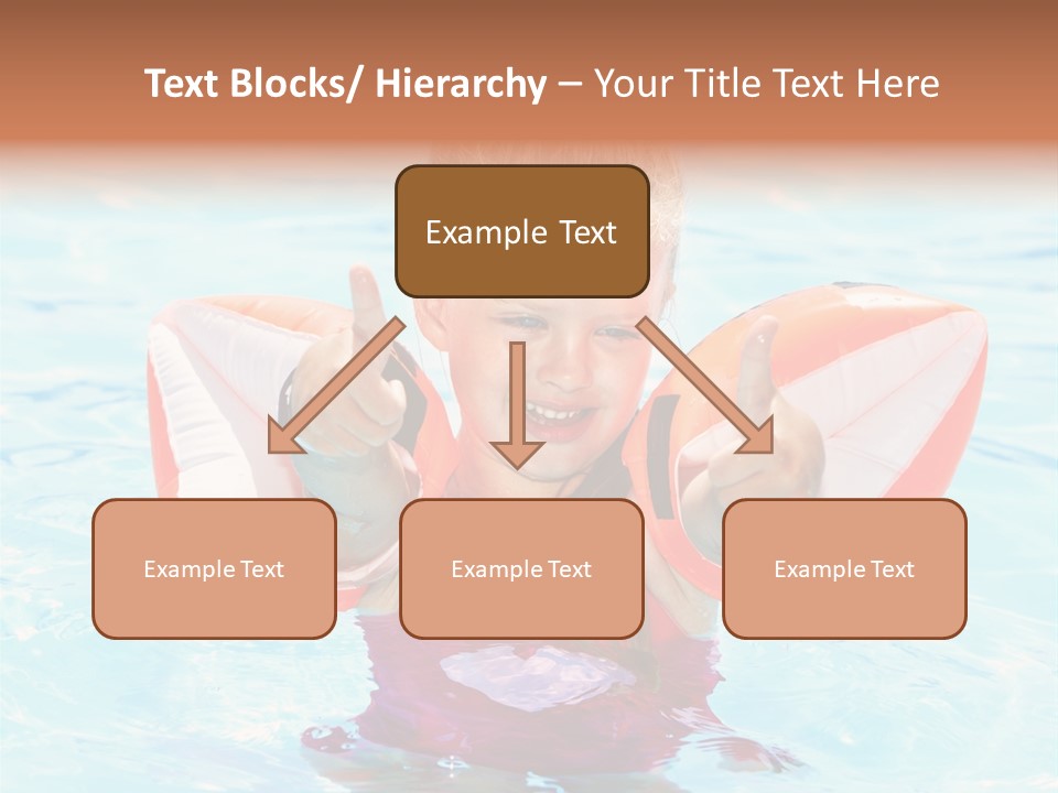 Pool Thumb Up Arm Bands PowerPoint Template