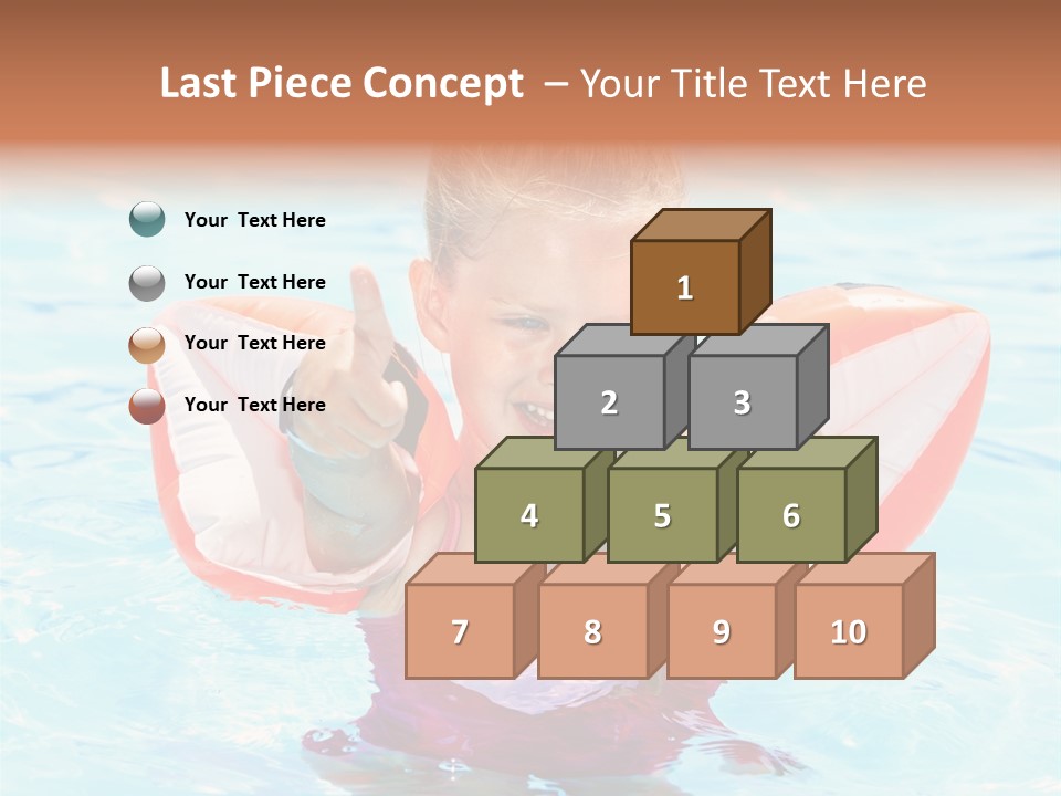 Pool Thumb Up Arm Bands PowerPoint Template