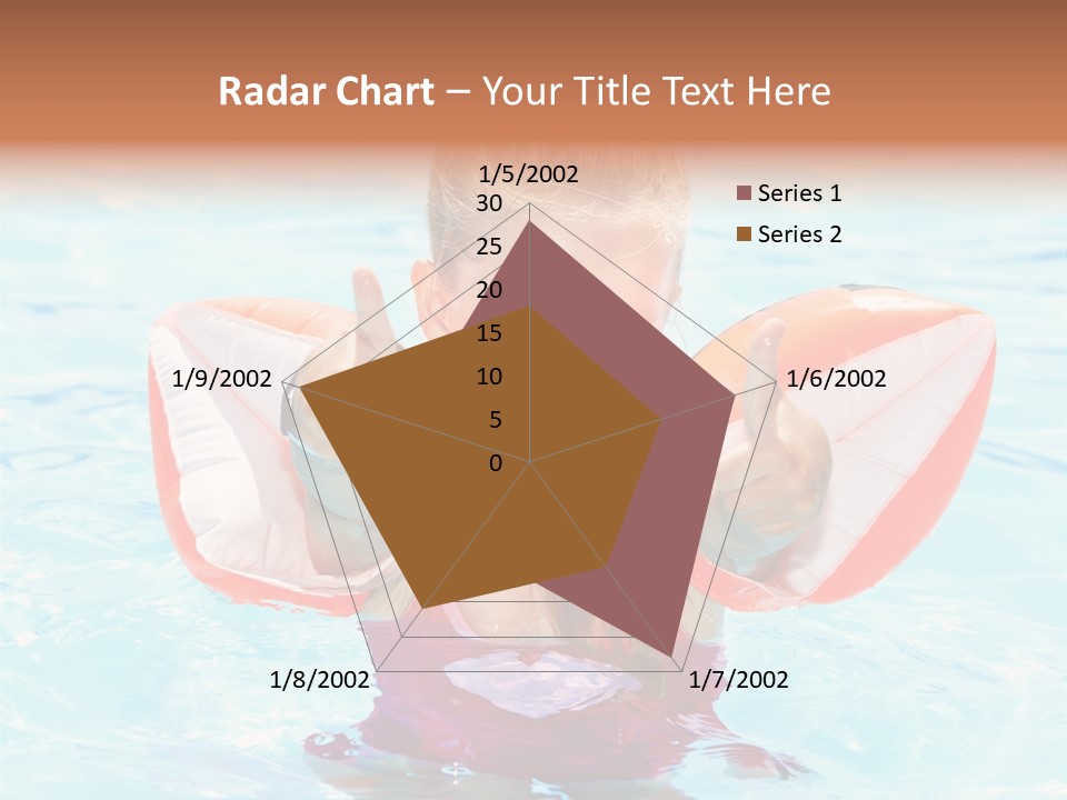 Pool Thumb Up Arm Bands PowerPoint Template
