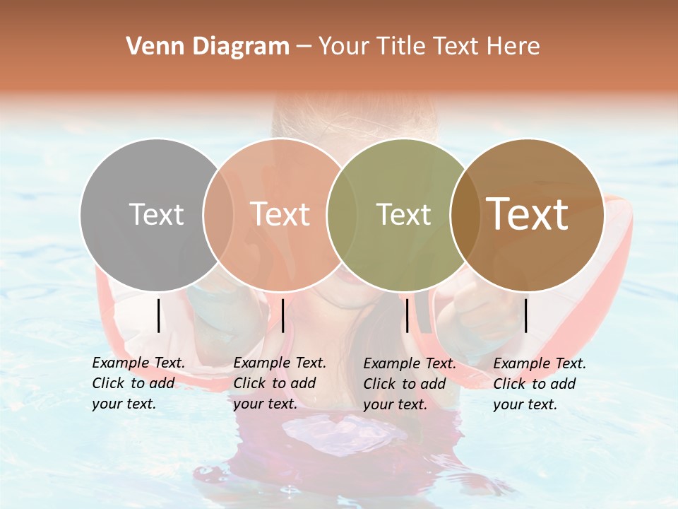 Pool Thumb Up Arm Bands PowerPoint Template