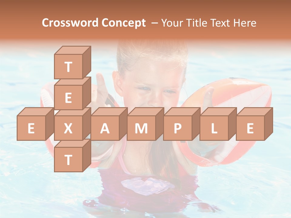 Pool Thumb Up Arm Bands PowerPoint Template