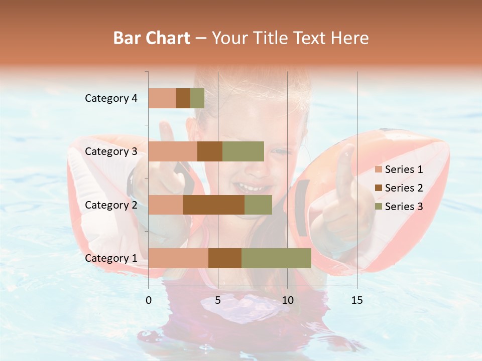 Pool Thumb Up Arm Bands PowerPoint Template