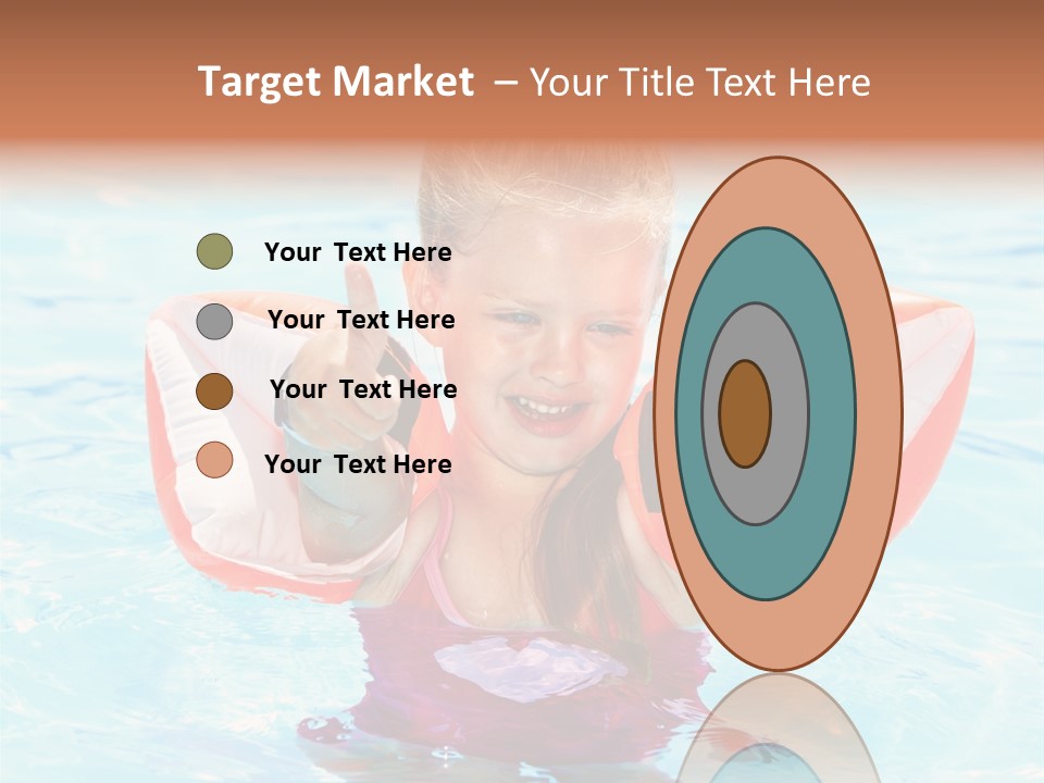 Pool Thumb Up Arm Bands PowerPoint Template