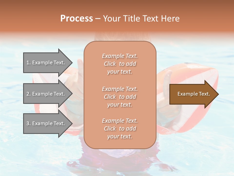 Pool Thumb Up Arm Bands PowerPoint Template