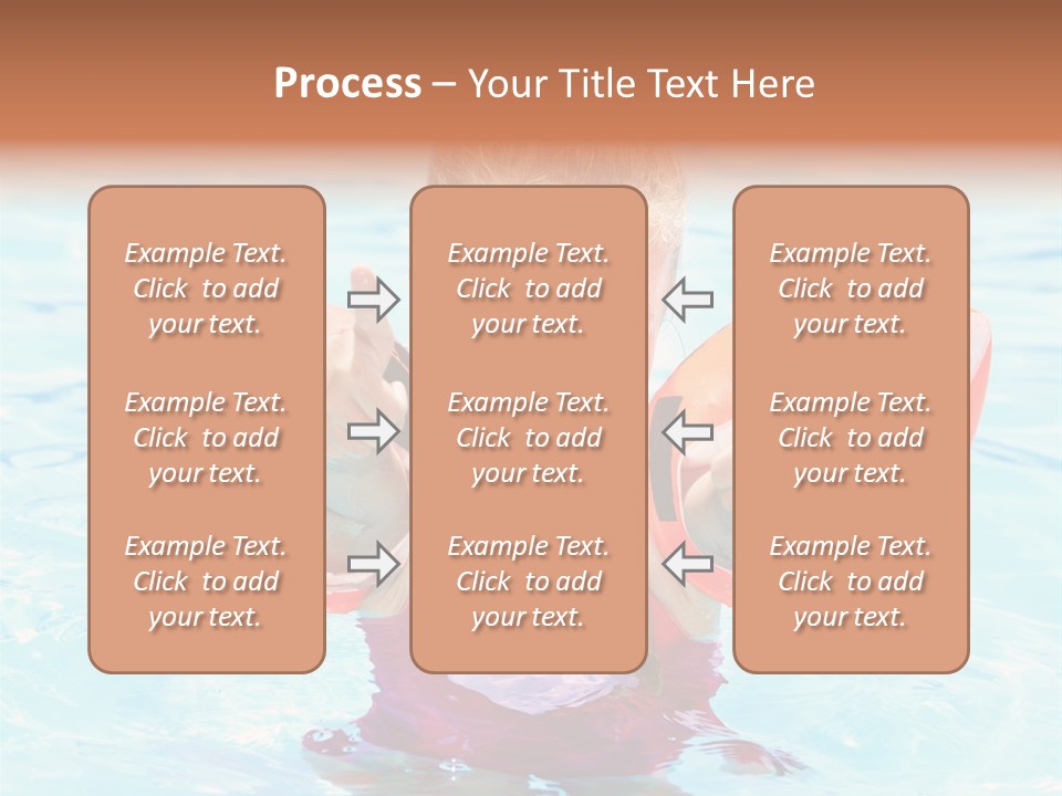 Pool Thumb Up Arm Bands PowerPoint Template