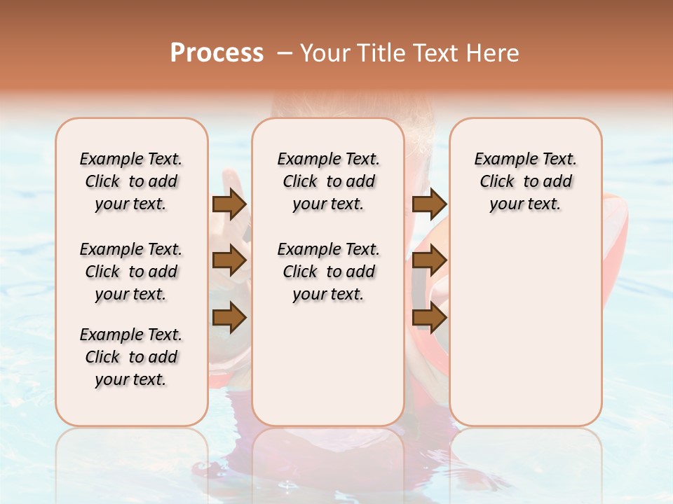 Pool Thumb Up Arm Bands PowerPoint Template