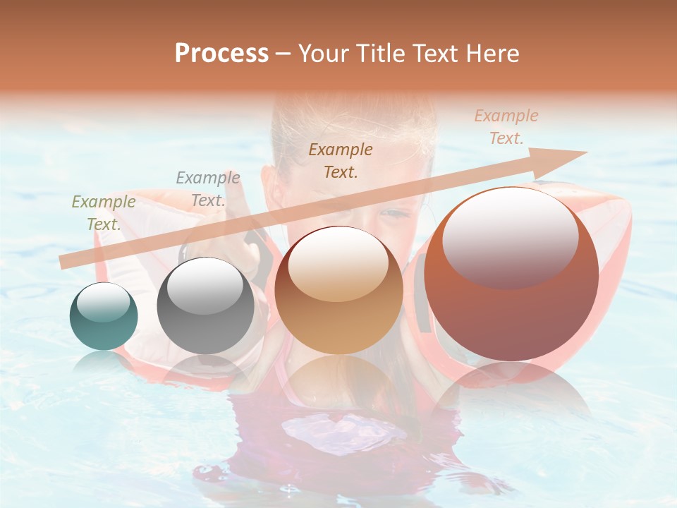 Pool Thumb Up Arm Bands PowerPoint Template