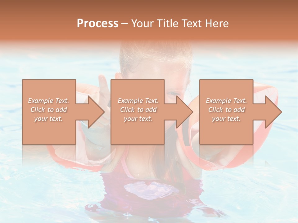 Pool Thumb Up Arm Bands PowerPoint Template