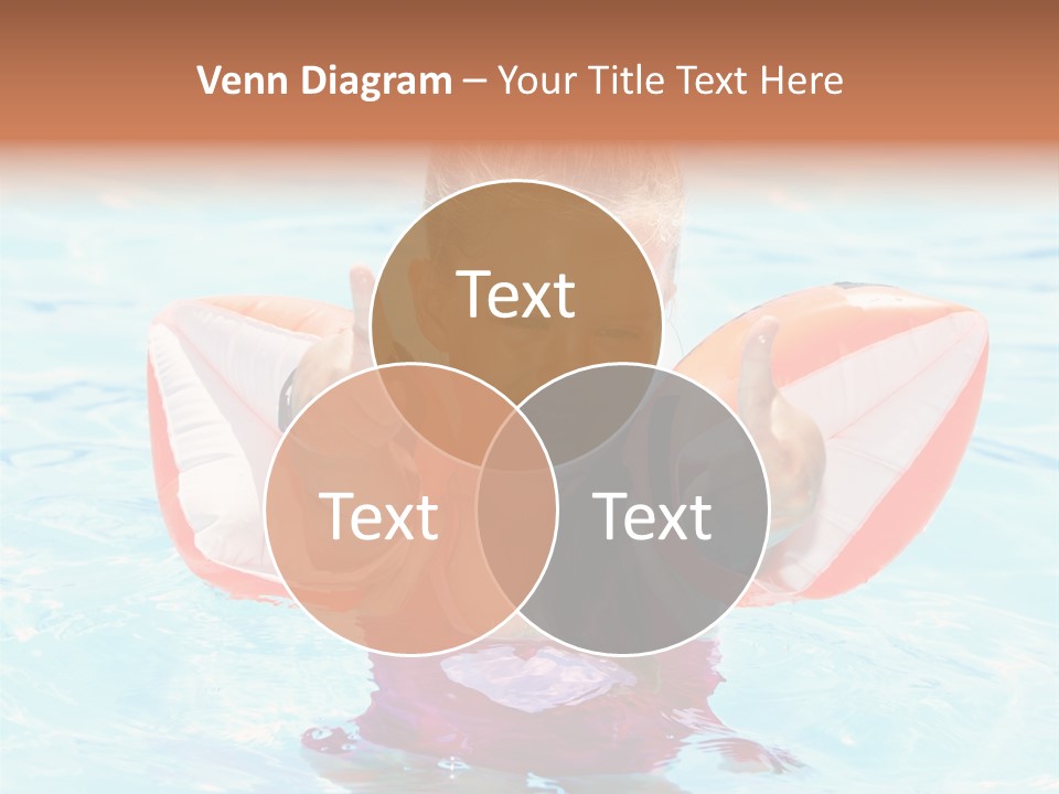 Pool Thumb Up Arm Bands PowerPoint Template