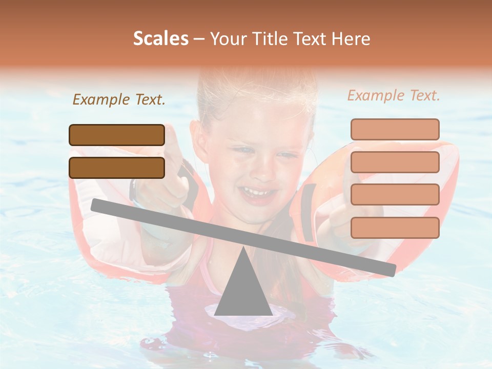 Pool Thumb Up Arm Bands PowerPoint Template