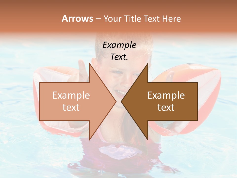 Pool Thumb Up Arm Bands PowerPoint Template