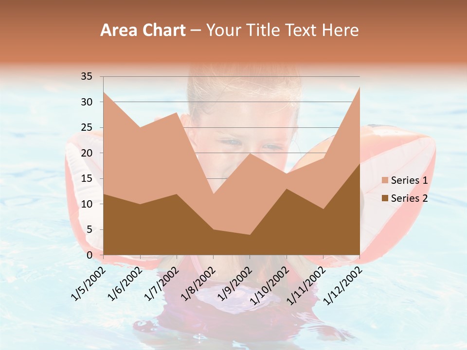 Pool Thumb Up Arm Bands PowerPoint Template