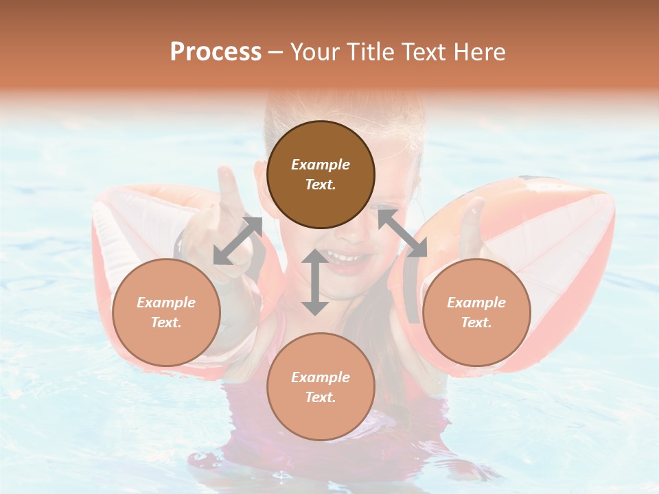 Pool Thumb Up Arm Bands PowerPoint Template