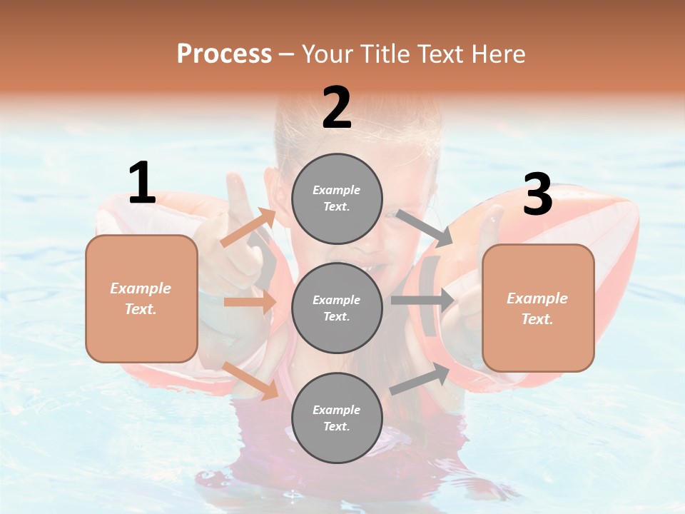 Pool Thumb Up Arm Bands PowerPoint Template
