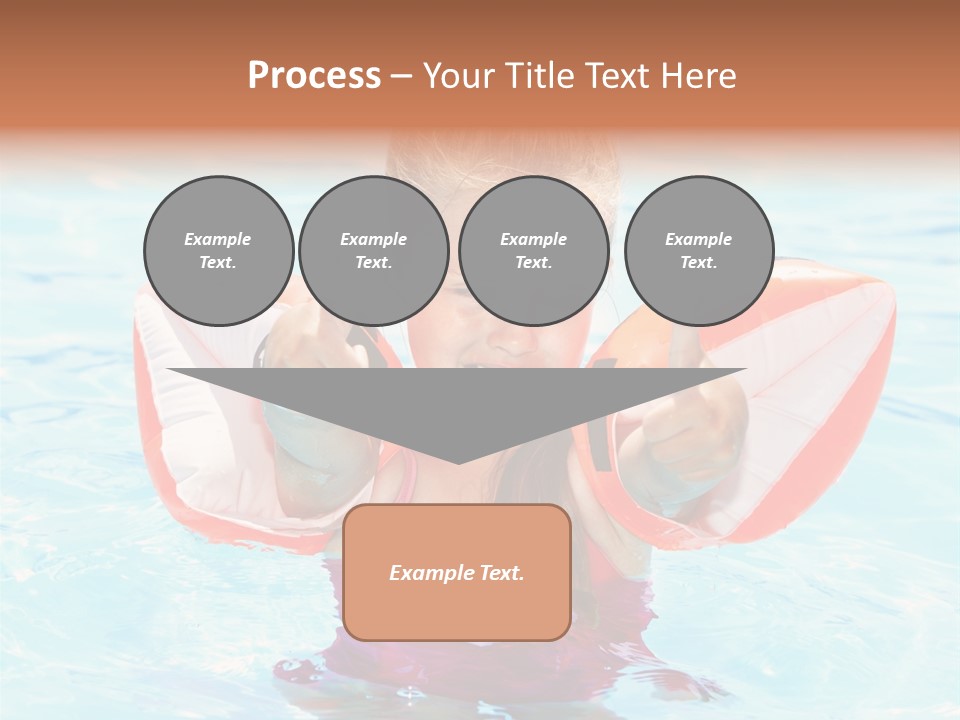 Pool Thumb Up Arm Bands PowerPoint Template