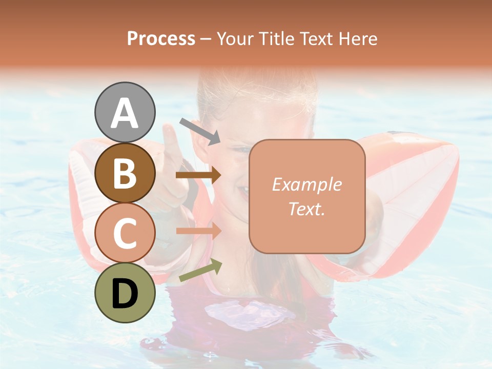 Pool Thumb Up Arm Bands PowerPoint Template