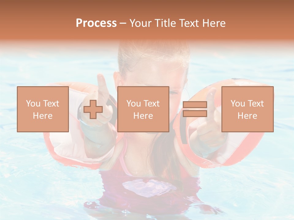 Pool Thumb Up Arm Bands PowerPoint Template