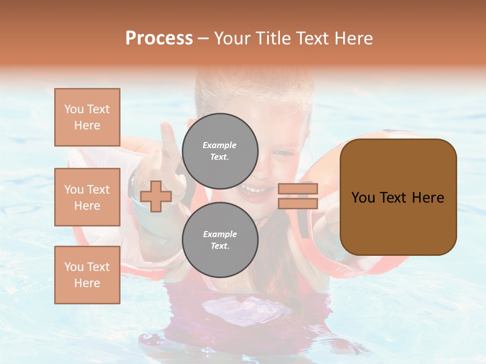 Pool Thumb Up Arm Bands PowerPoint Template