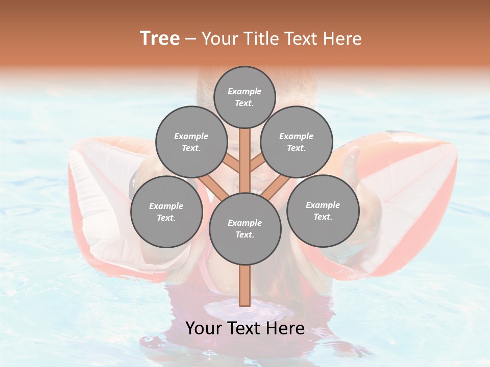 Pool Thumb Up Arm Bands PowerPoint Template