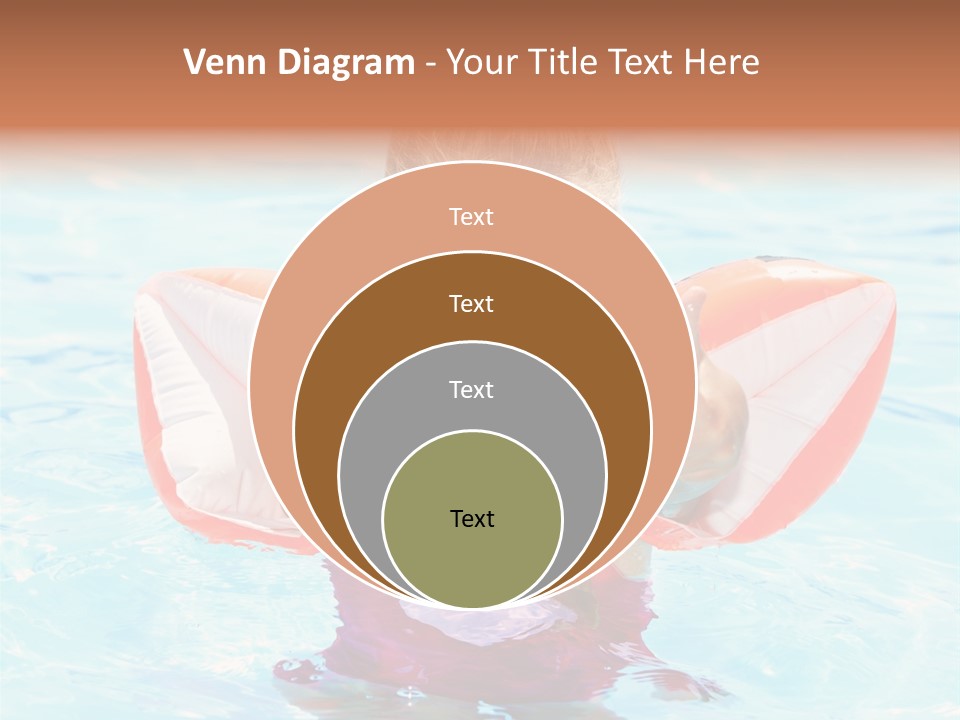 Pool Thumb Up Arm Bands PowerPoint Template