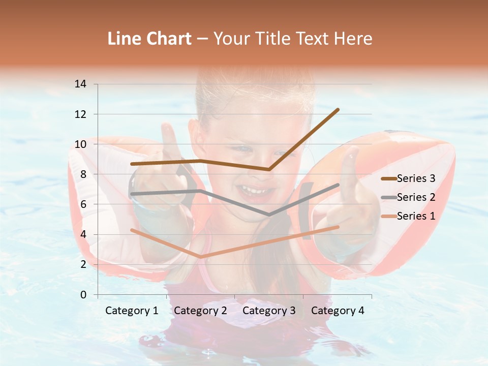 Pool Thumb Up Arm Bands PowerPoint Template