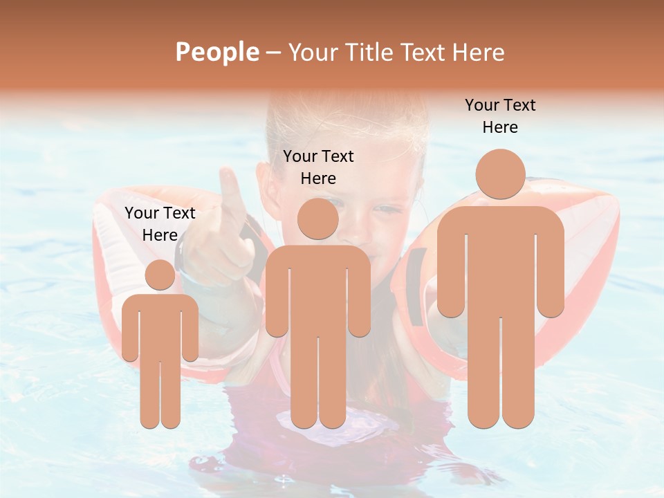 Pool Thumb Up Arm Bands PowerPoint Template