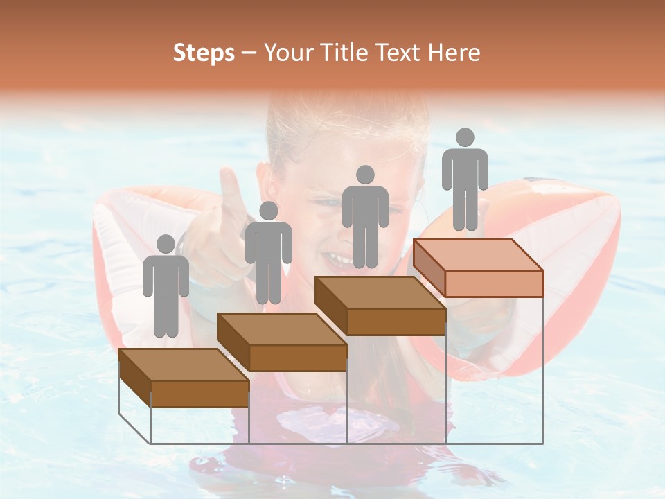 Pool Thumb Up Arm Bands PowerPoint Template