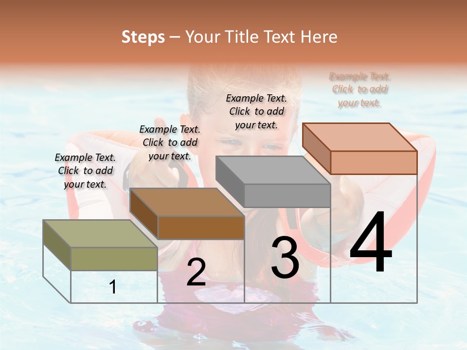 Pool Thumb Up Arm Bands PowerPoint Template