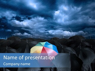 Cloud People Rainbow PowerPoint Template