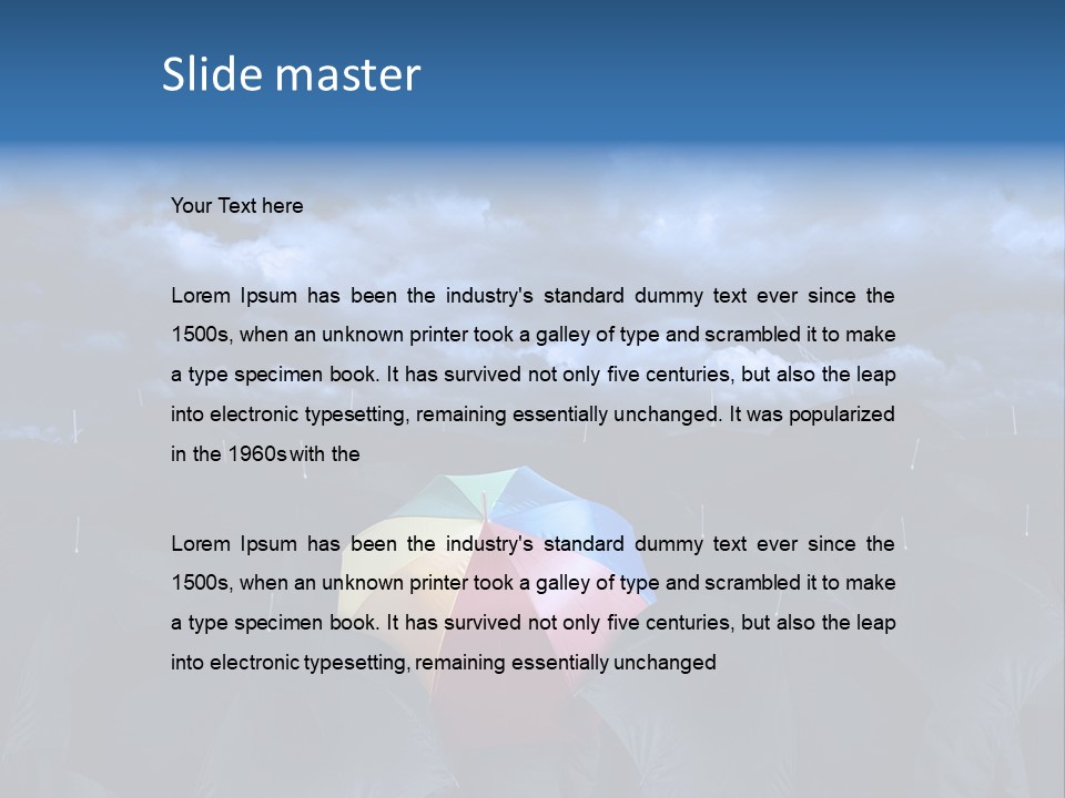 Cloud People Rainbow PowerPoint Template