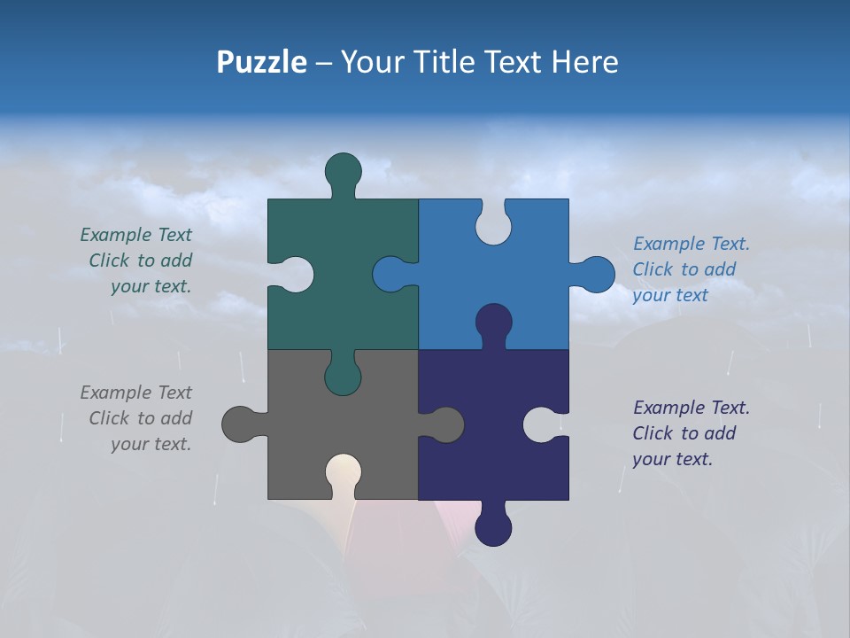 Cloud People Rainbow PowerPoint Template