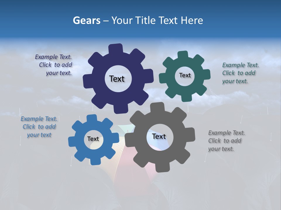 Cloud People Rainbow PowerPoint Template