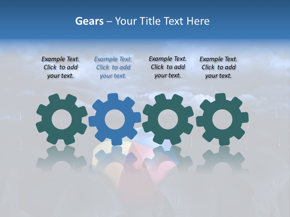 Cloud People Rainbow PowerPoint Template