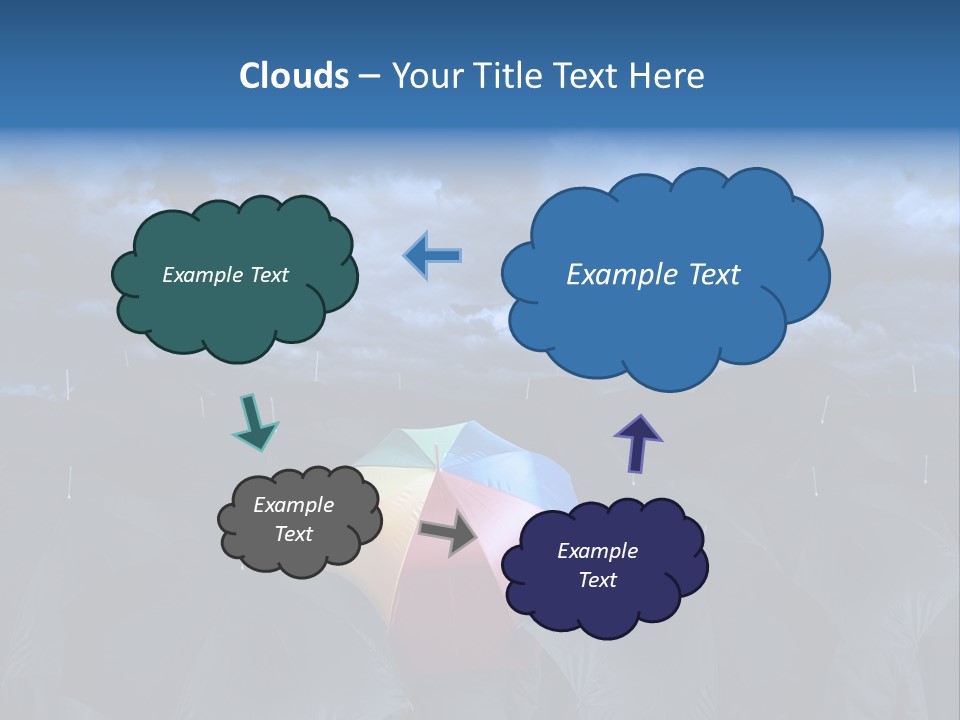 Cloud People Rainbow PowerPoint Template