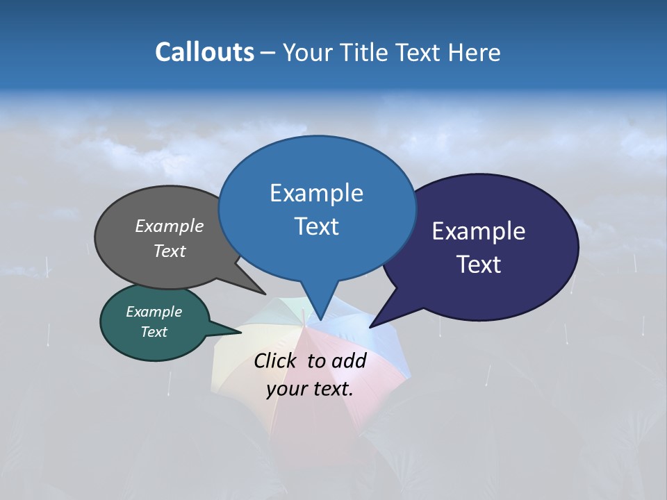 Cloud People Rainbow PowerPoint Template