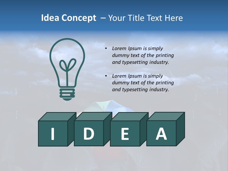 Cloud People Rainbow PowerPoint Template