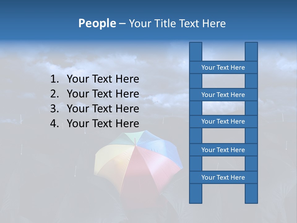 Cloud People Rainbow PowerPoint Template