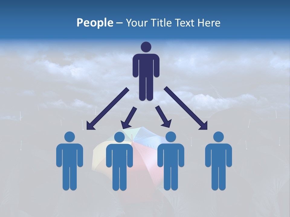 Cloud People Rainbow PowerPoint Template