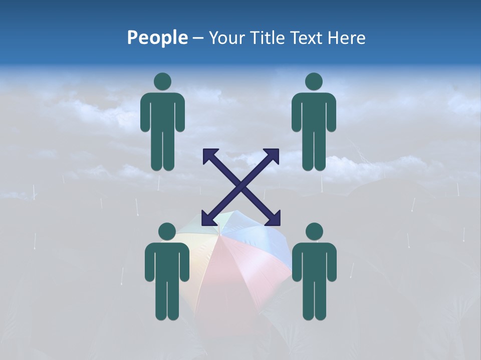 Cloud People Rainbow PowerPoint Template