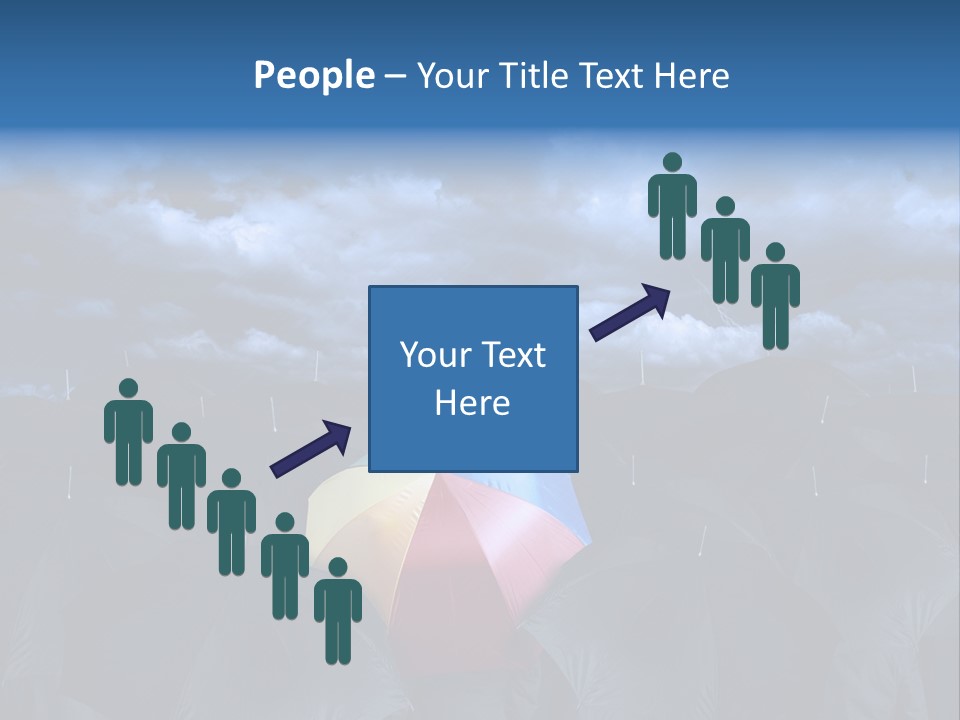 Cloud People Rainbow PowerPoint Template