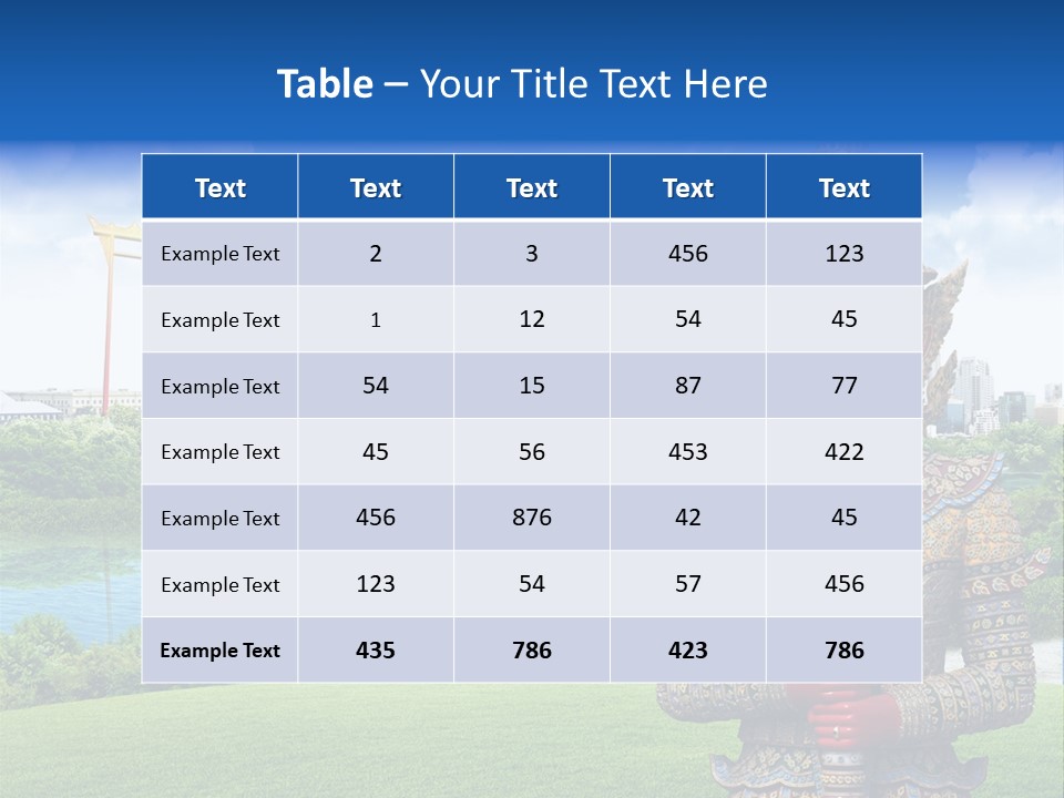 Background Siam Recreation PowerPoint Template